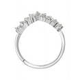 thumbnail image 4 of Adjustable 925 Sterling Silver Chevron Ring Anniversary Gift Ring Moissanite Engagement Ring Promise Ring For Women, 4 of 6