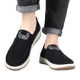 thumbnail image 2 of Domuza Mens Boat Shoes Slip On Walking Loafers Width Shoes Lightweight Comfort Non Slip Sneakers Fashion Business Work Black 8 (EU-41), 2 of 7