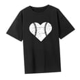thumbnail image 4 of Camiseta de mujer Camiseta de cuello redondo Ropa deportiva suave Camiseta básica de ajuste regular para S, 4 of 8