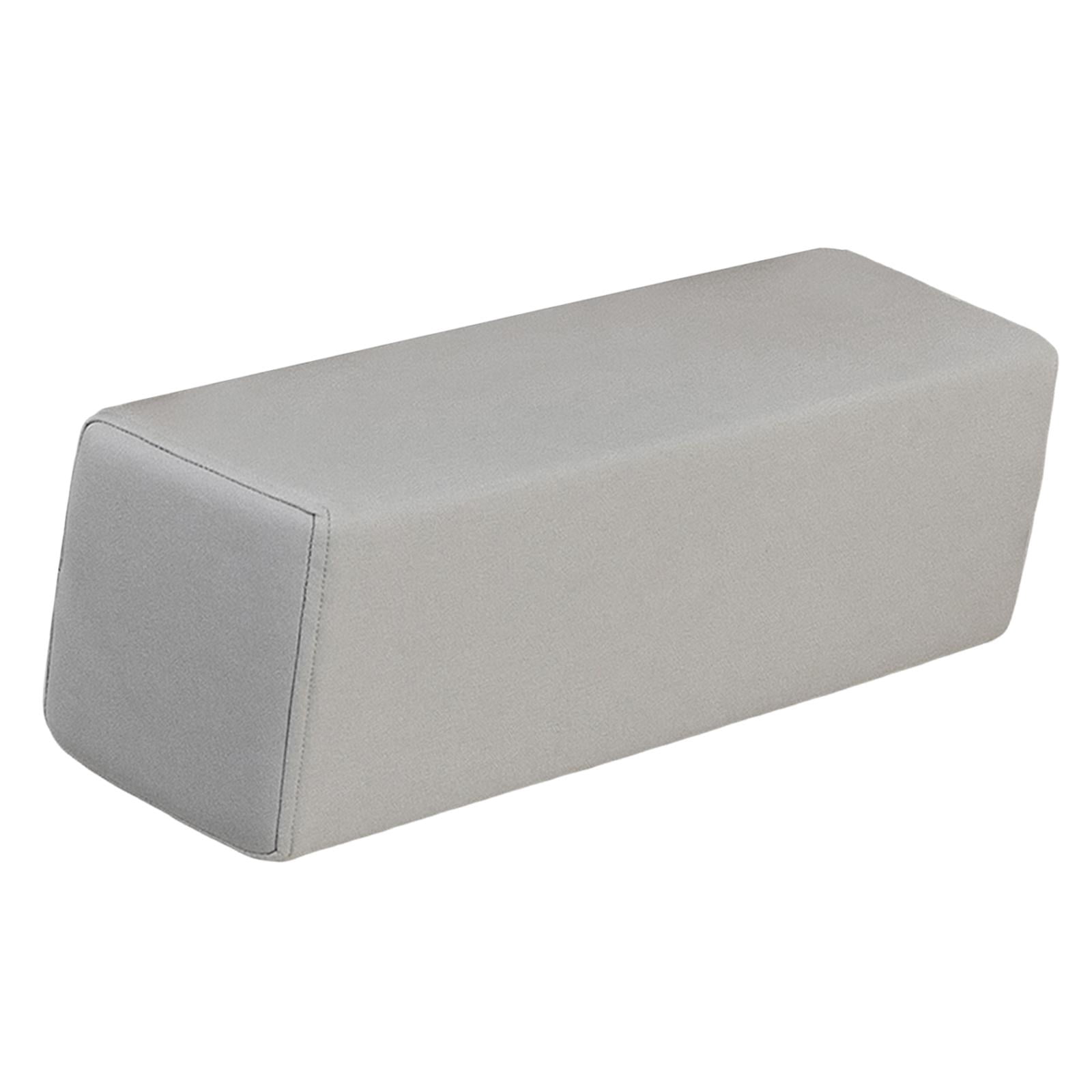 FashionCha Sofa Arm Rest Pillow Couch Armrest Rectangular Booster High Density Foam Cushion Light Gray