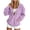 Purple, variant on ITSAME Girls Hooded Zip-Up Jacket Long Sleeve Solid Color Fall Winter Comfy Casual Coat Navy Size 12