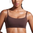 thumbnail image 1 of Sujetador deportivo CRZ YOGA Butterbreeze con cuello redondo para mujer, marrón XL, 1 of 5