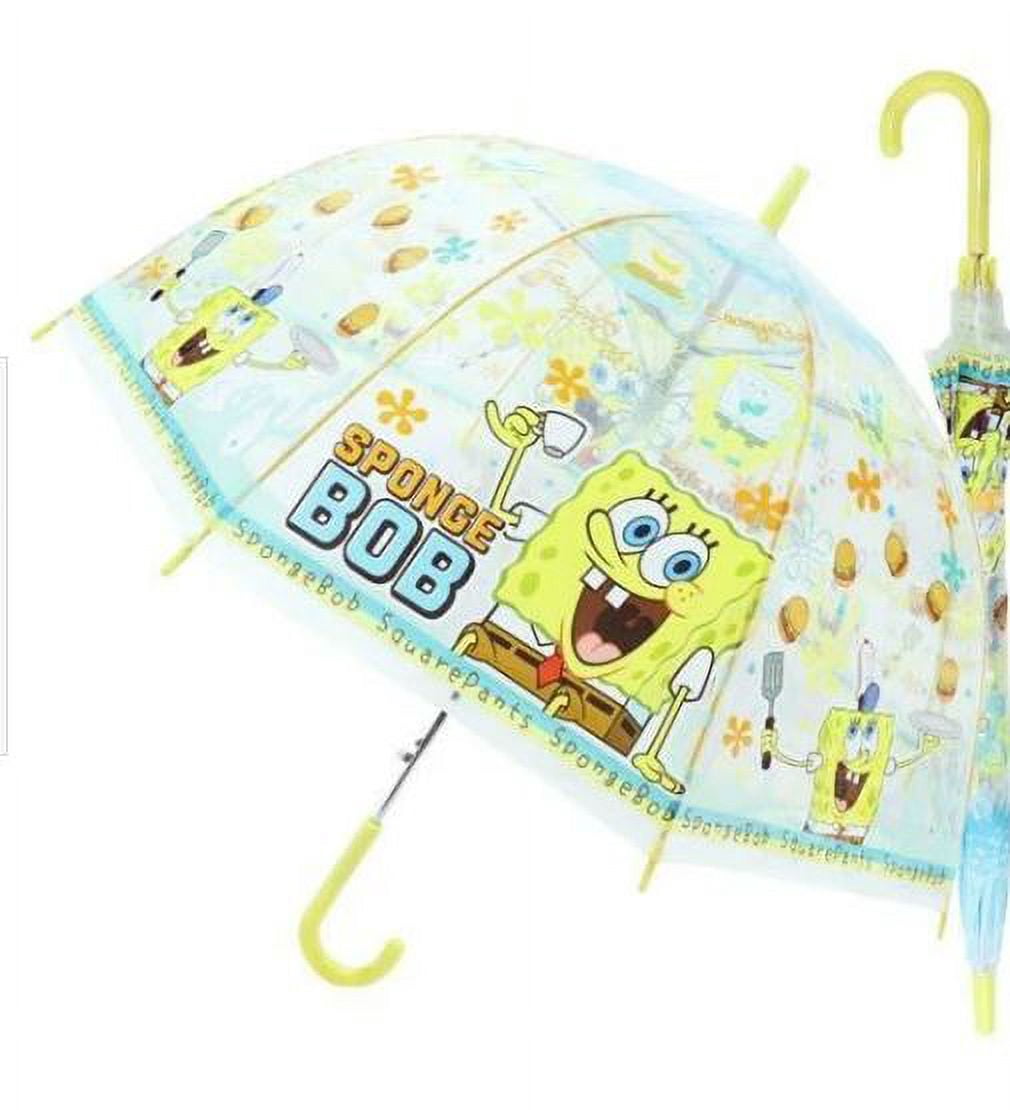 SpongeBob Square Pants Junior Vinyl Dome Type Jump Start Stick Umbrella! 55cm