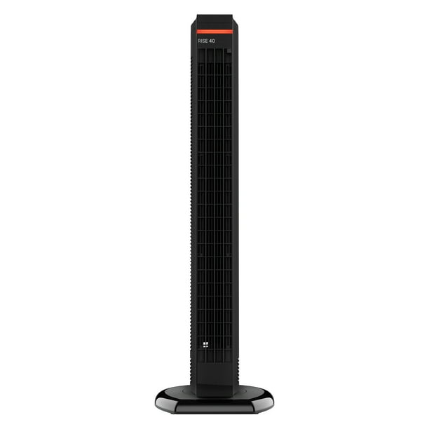 Sharper Image Oscillating 40" Personal Tower with Fan, 4 Speeds, Black