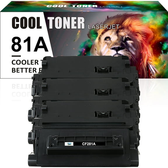 Ink realm 3-Pack Compatible 81A 81X Toner Replacement for HP CF281A CF281X Black Printer MFP M630z M605dh M605dn M605n M605x M606dn M606x MFP M630dn MFP M630f MFP M630h Ink