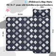 thumbnail image 5 of Geometric Flower Blue Pattern Teens Toddler Nap Mat with Pillow, Sleeping Mat Bag for Preschool Daycare 51"x22", 5 of 6