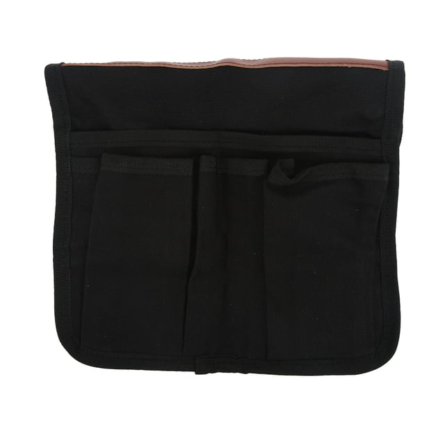 Chair Side Hanging Bag, Organized Multi Pockets Wear Resistant Camping Chair Armrest Bag Multifunction Portable For Picnic Black