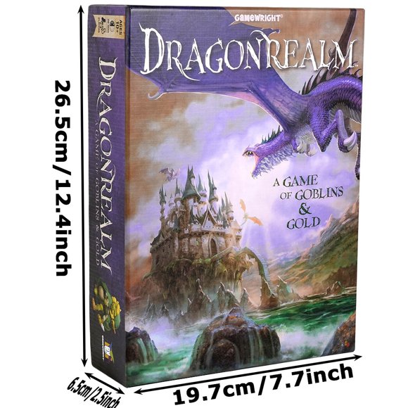 Dragonrealm – Full English Dragon Spirit Friends Family Gathering Strategy Dice Board Game Card Game Cards