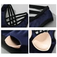 thumbnail image 5 of Women's Sports Bras, High Impact Strappy Sports Bra Seamless Padded Sports Bra Yoga Bras Workout Bra Activewear Bra(Blue, XL), 5 of 6