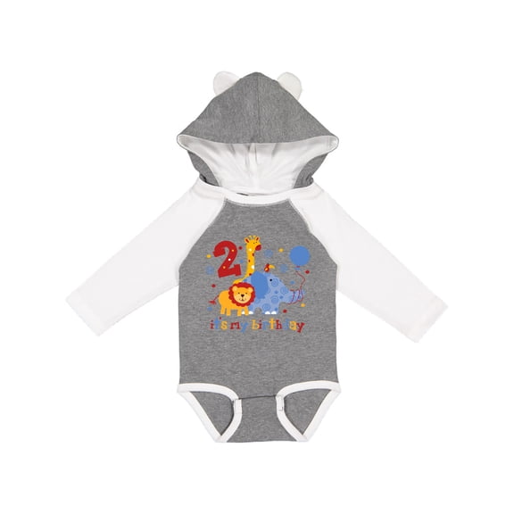 Inktastic Safari 2nd Birthday Boys or Girls Long Sleeve Baby Bodysuit