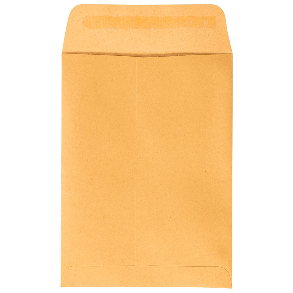 JAM Paper Open End Catalog Envelopes, 5 1/2" x 7 1/2", Brown Kraft Manila, 100 Per Pack