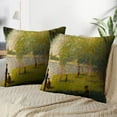 thumbnail image 3 of LALILO Throw Pillow Covers Study Sunday French Oil Wood Panel Cushion Cover 18" x 18", 829 Pack, 3 of 6