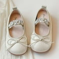 thumbnail image 6 of Miluxas Girls Sparkly Princess Shoes Ballet Flats Party Party Wedding Mary Jane Shoes Gold 11.5(29), 6 of 9