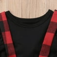 thumbnail image 4 of Ensemble de Vêtements de Noël pour Bébé Fille 0-4 Ans T-Shirt Noir + Jupe à Carreaux Rouges Tenues pour Filles Costumes pour Enfants, 4 of 5