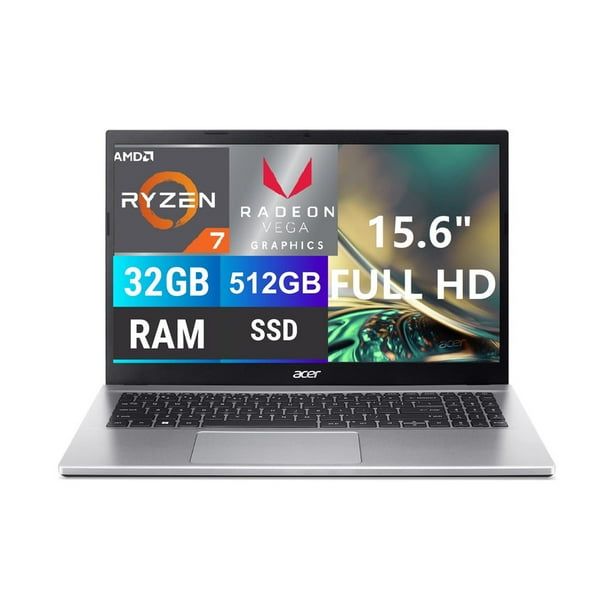 Laptop Acer Aspire 3 AMD Ryzen 7 32GB RAM 512GB SSD