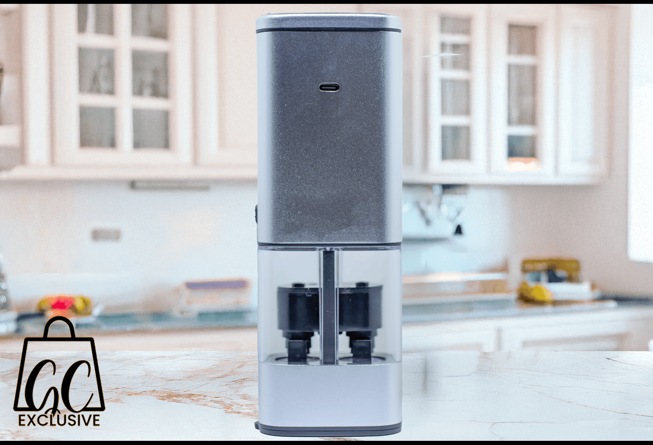 2-in-1 USB Rechargeable Salt and Pepper Grinder –  (Pack of 3) Electric Grinder Set with Adjustable Coarseness, LED Light, and One-Handed Operation – Premium Kitchen Tool for Cooking, Dining