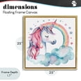 thumbnail image 4 of Stupell Industries Bohemian Starry Rainbow Unicorn Gold Floating Frame Canvas Art, 25 x 25, by Creative Studio, 4 of 8