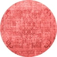 thumbnail image 1 of Ahgly Company Indoor Round Abstract Red Contemporary Area Rugs, 6' Round, 1 of 4