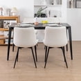 thumbnail image 6 of XINMICS Modern Velvet Dining Chairs Set of 2 Kitchen Chair, White, 6 of 6