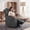 Gray, variant on Lacoo PU Leather Swivel Rocker Recliner with Massage for Living Room Small Spaces Lounge Recliner Chair with Side Pockets for Adults,PU Black