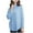 Sky Blue, variant on Utoimkio Women's Turtleneck Knit Sweaters Long Sleeve Casual Loose Pullover Sweaters Winter Solid Outwear Jumper Tops