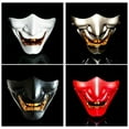 thumbnail image 3 of 1pcs Masque Demi-Visage Effrayant d'Halloween Costume Halloween Rave Cosplay Fête Demi-Visage Oni Devil Masque, 3 of 5