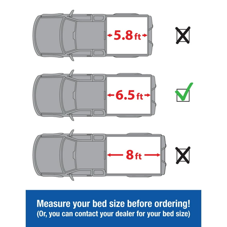 Tyger Auto T3 Soft Tri-fold Truck Bed Tonneau Cover Compatible