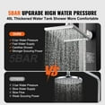 thumbnail image 2 of KFFKFF Solar-Powered Outdoor Shower, 40L Capacity, Dual Shower Heads & Foot Rinse, Easy Install for Pool, Backyard, Beach, Spa, 2 of 9