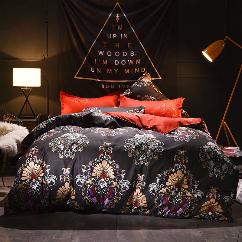 5 Pieces Luxury Royal Dynasty Bedding Comforter Set Bed In A Bag,King&Queen&Twin 