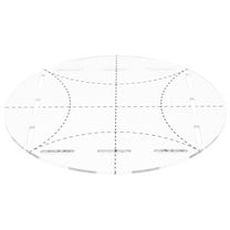 OHOIOLLA Acrylic Quilting Ruler White For Tailors Diy Projects 1Set 4.99X4.99X0.08In