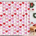 thumbnail image 6 of Valentines Day Shower Curtain Pink Red Heart Shower Curtains Waterproof Fabric Bath Curtains with 12 Hooks for Valentine''s Day Home Bathroom Decor, 72 x 72 Inches, 6 of 7