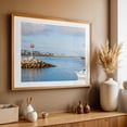 thumbnail image 5 of Jetty Tranquility - San Diego California Photography Boat Coast Harbor Ocean Seaside Palm Tree Tropical Unframed Wall Art Print 24 x 36 inches, 5 of 7