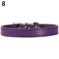 thumbnail image 2 of Flmtop Mode Réglable en Faux Cuir Couleur Unie Chien Chat Chiot Sangle de Cou Collier pour Animaux de Compagnie Violet, 2 of 9