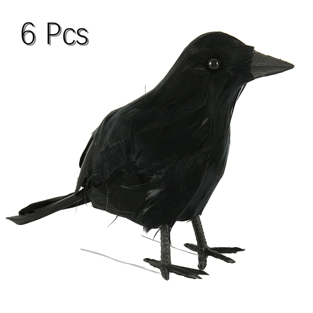 Raven Gothic Wall Sculpture Crow's Wall Craft Decoration Resin Statue Flying Birds Decor Creative Vivid Raven Prop for Outdoor Indoor