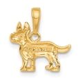 thumbnail image 3 of 14k Yellow Gold Terrier Dog Pendant Charm, 3 of 4