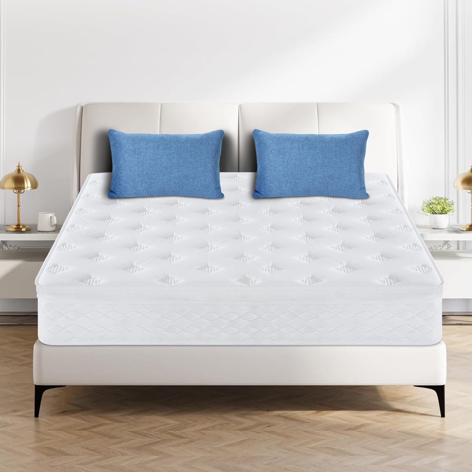 BMMB CertiPUR-US certified Adult Kids 12 In Full Hydrid Innerspring Memory Gel Foam Mattress Bouncy Perfect Night Sleep Free Pain Heavy-duty Steel Spring Compressed Package