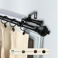 thumbnail image 4 of Malika 13/16" Double Bay Window curtain rod Adjustable 20"-36", 38"-72" - Black,(ABay-95-2D), 4 of 4