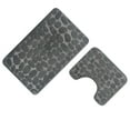 thumbnail image 1 of wolftale Ensemble de Tapis de Bain Super Absorption d'Eau Lavable Multifonctionnel en Polyester Unique pour Toute Pièce Gris Foncé 1 Ensemble, 1 of 6