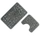 thumbnail image 1 of Juego de alfombrillas de baño Naiovety de poliéster antideslizantes fáciles de limpiar gris oscuro, 1 of 6
