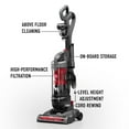 thumbnail image 4 of Open Box Hoover Rewind Pet Bagless Upright Vacuum Cleaner, Pet Friendly, Automatic Cord Rewind, Multi-Surface and Above Floor Cleaning, UH77410V, Gray & Red, 4 of 11