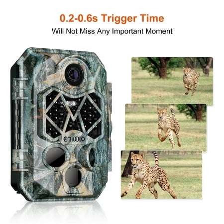 Trail Cams, Enkeeo PH770 1080P HD Game & Trail Camera 12M Wildlife Hunting Trail Cam Long Range Infrared Night Vision with Time Lapse & 2.4