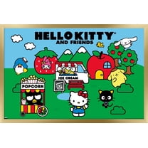 Hello Kitty and Friends - Field Wall Poster, 22.375" x 34" Framed