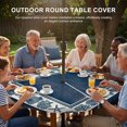 thumbnail image 3 of Round Outdoor Tablecloth with Umbrella Hole and Zipper, Navy Blue Beach Coastal Tablecloth with Elastic, Summer Nautical Starfish Shell Coral Vintage Patio Table Covers for 45" - 54" Tables, 3 of 9