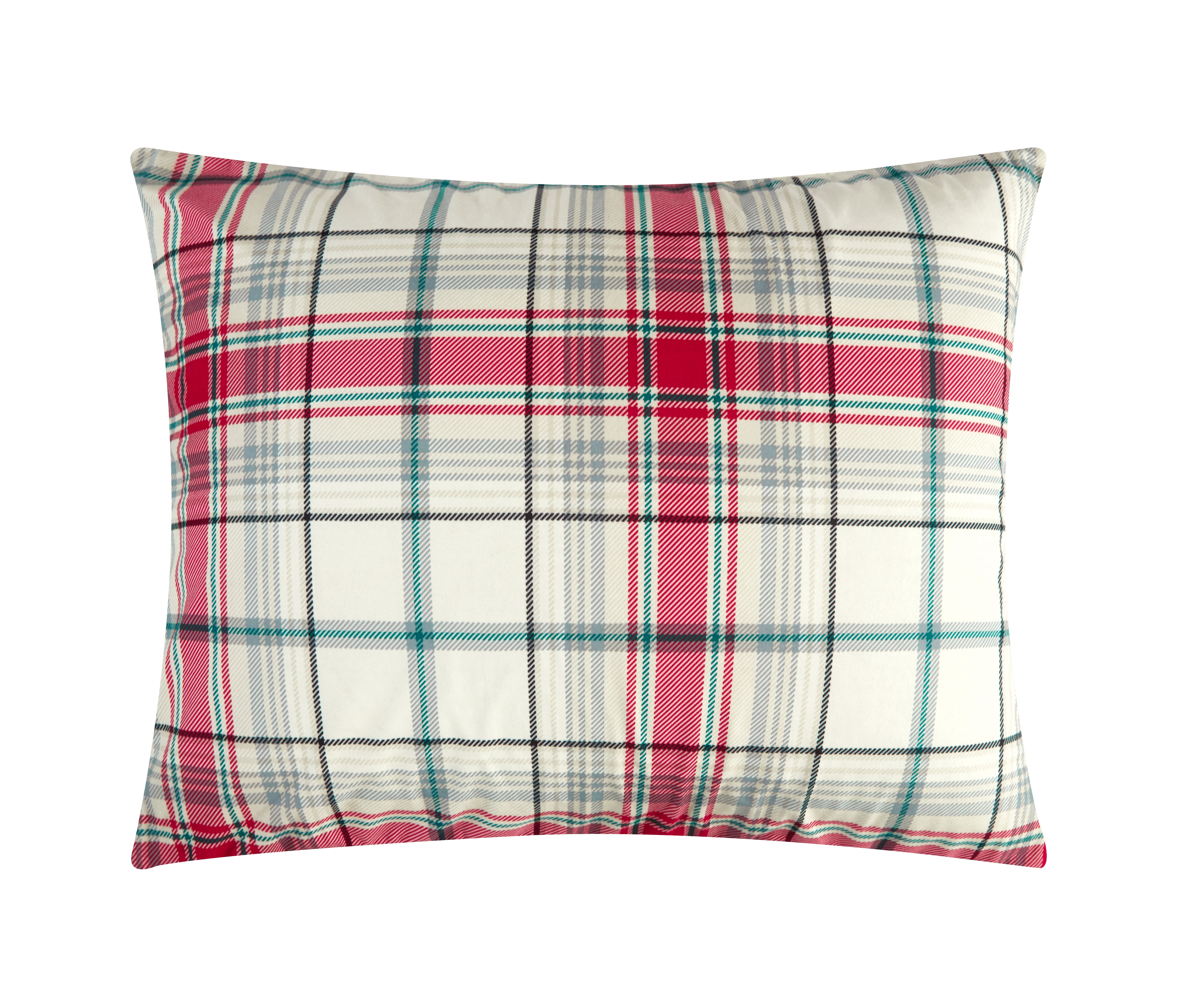 Mainstays Cozy Flannel Reverse to Super Soft Sherpa 3 Piece Comforter Set, Full/Queen, Red and Green Plaid