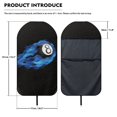 thumbnail image 7 of POLERO Blue Flame 8-Ball Car Seat Cover Sweat Proof Towel Cover, Plush Microfiber Front Seat Cover Fit for Trucks Cars SUVs, 7 of 7