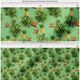 thumbnail image 2 of Soimoi Cotton Poplin Fabric Leaves,Floral & Pineapple Fruits Decor Fabric Printed Yard 56 Inch Wide, 2 of 7