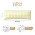 thumbnail image 3 of Rateoe Long Body Pillow Cover, 20x54 Inches Body Pillow Cases, Soft Brushed Microfiber Zipper Design, Lemon Yellow Checkboard -Pillows Not Included, 3 of 7