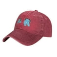 thumbnail image 3 of ZICANCN Adjustable Baseball Cap Women, Funny Monster Cute Shush Hats for Men Adult Washed Cotton Denim Baseball Caps Fashion, Red, 3 of 6