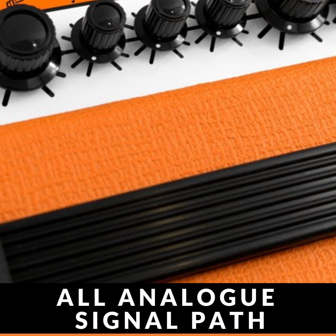 Orange Amps Crush 20 Analogue Combo Amplifier, 20W, Twin Channel (Orange) Bundle with 10 ft Instrument Cable