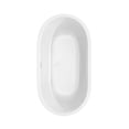 thumbnail image 5 of Juliette 60 Inch Freestanding Bathtub in White with Shiny White Trim and Floor Mounted Faucet in Brushed Gold, 5 of 7